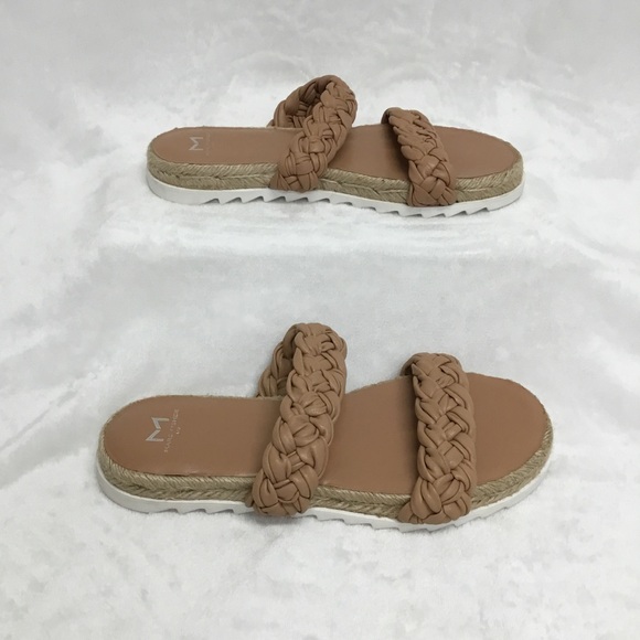 Mark Fisher Jamie Flat Espadrille Slip-on Leather Sandals, Brown (Taupe) - Picture 2 of 5